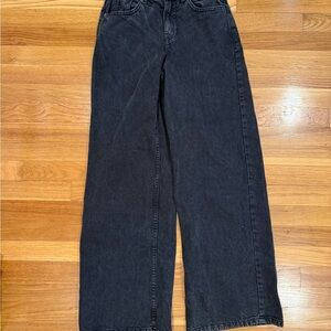 NWT Black Low rise Wide-Leg Jeans